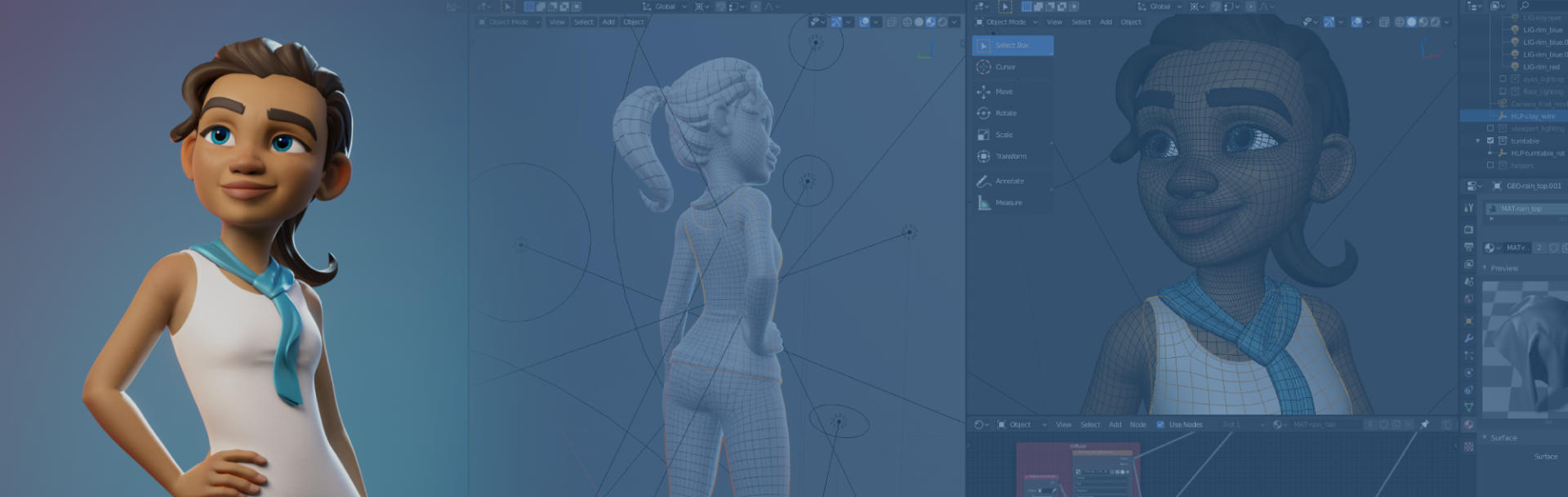 Mastering Character topology: From 2D Concept to 3D Animation